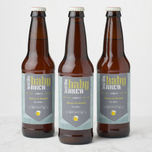 Speciaal Baby Brew Bier Label Funny Shower Etiket