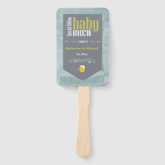Speciaal Baby Brew Bier Label Funny Shower Handwaaier (Voorkant)