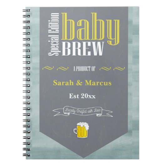 Speciaal Baby Brew Bier Label Funny Shower Notitieboek (Voorkant)