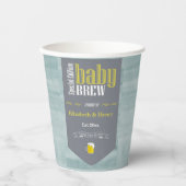 Speciaal Baby Brew Bier Label Funny Shower Papieren Bekers (Voorkant)