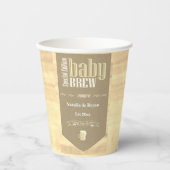 Speciaal Baby Brew Bier Label Funny Shower Papieren Bekers (Voorkant)