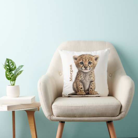 Speciaal Baby Cheetah Leopard Nursery Decor Kussen (Stoel)