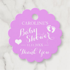 Speciaal Baby met lavendel - Voetbal - Baby shower Bedankjes Labels