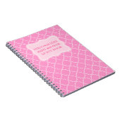 Speciaal baby shower-guestbook | Roze notitieboek (Rechterzijde)