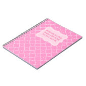 Speciaal baby shower-guestbook | Roze notitieboek (Linkerzijde)