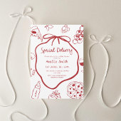 Speciaal baby shower met Italiaans Pizzeria Kaart