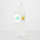 Speciaal Baby shower Twinkle Little Star Waterfles Etiket (Achterkant)