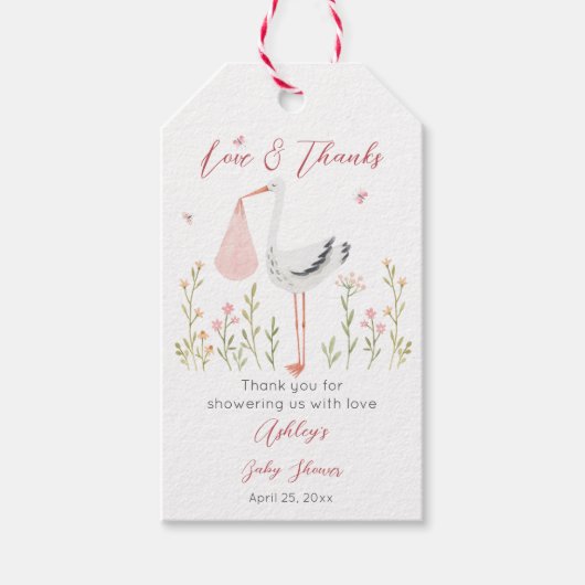 Speciaal baby shower van de leverende opslagveer cadeaulabel (Voorkant)