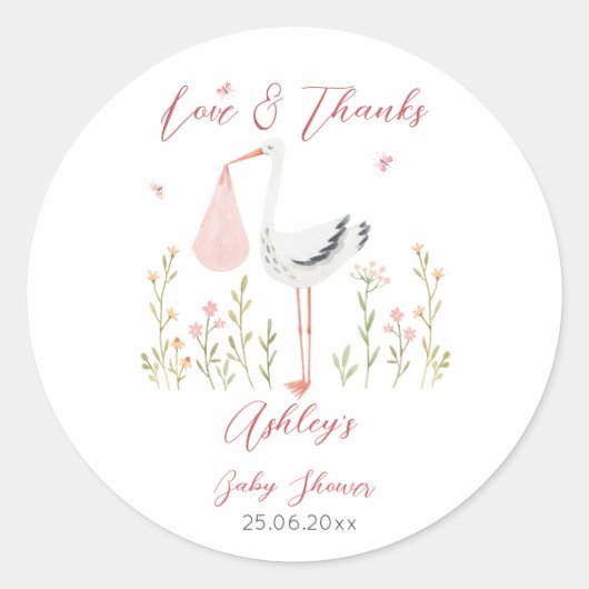 Speciaal baby shower van de leverende opslagveer ronde sticker (Voorkant)