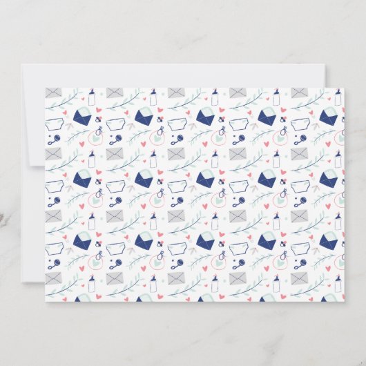 Speciaal Baby shower van de Levering per post Uitn Kaart (Achterkant)