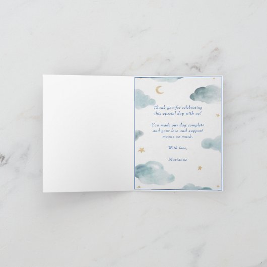  speciaal Baby shower voor leveringswinkels Bedankkaart (Binnen)