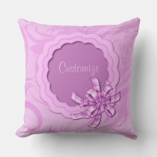 Speciaal babymeisje Roze Lijst Pillow Kussen (Voorkant)