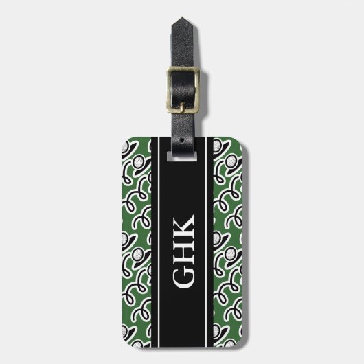 Speciaal bagagelabel met golfballdesign (Voorkant verticaal)