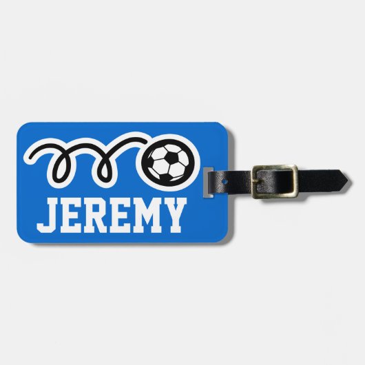 Speciaal bagagelabel met sportvoetbal (Voorkant horizontaal)