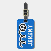 Speciaal bagagelabel met sportvoetbal (Voorkant verticaal)