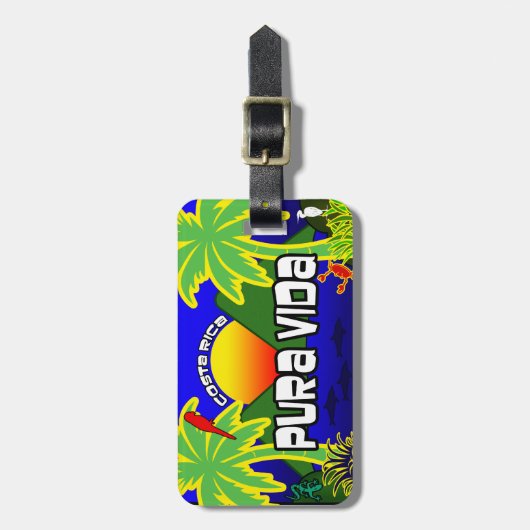 Speciaal Bagagelabel Pura Vida (Voorkant verticaal)