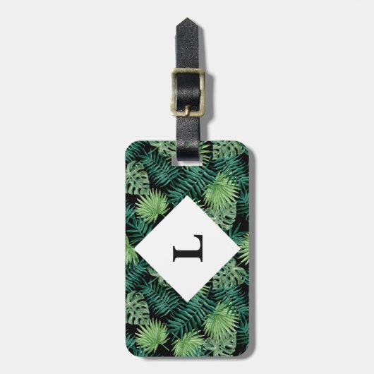 Speciaal bagagelabel Tropische bladeren (Voorkant verticaal)