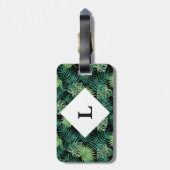 Speciaal bagagelabel Tropische bladeren (Achterkant verticaal)