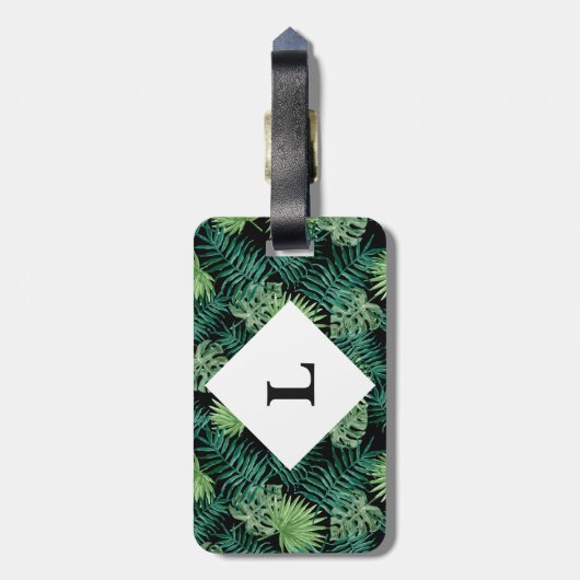 Speciaal bagagelabel Tropische bladeren (Achterkant verticaal)
