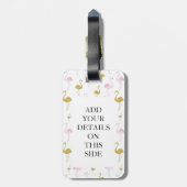 Speciaal Bagagelabel voor Tropisch Flamingo (Achterkant verticaal)