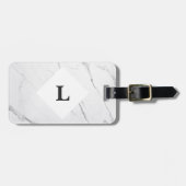 Speciaal bagagelabel White Carrara Marble (Voorkant horizontaal)