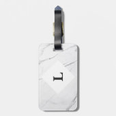 Speciaal bagagelabel White Carrara Marble (Achterkant verticaal)