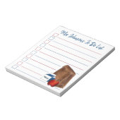 Speciaal baggervak Lunch Apple School Teacher List Notitieblok (Linkerzijde)