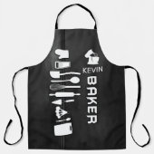 Speciaal Baker Apron met aangepaste naam Schort (Voorkant)