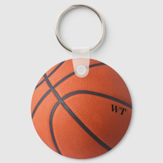 Speciaal basketbal initialen sleutelhanger