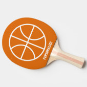 Speciaal basketbal logo pingpongpeddel tafeltennisbatje (Zijkant)