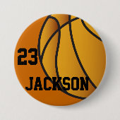 Speciaal Basketball-ontwerp Ronde Button 7,6 Cm (Voorkant)