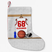 Speciaal basketbalshirt in de kleedkamer kleine kerstsok (Voorkant)