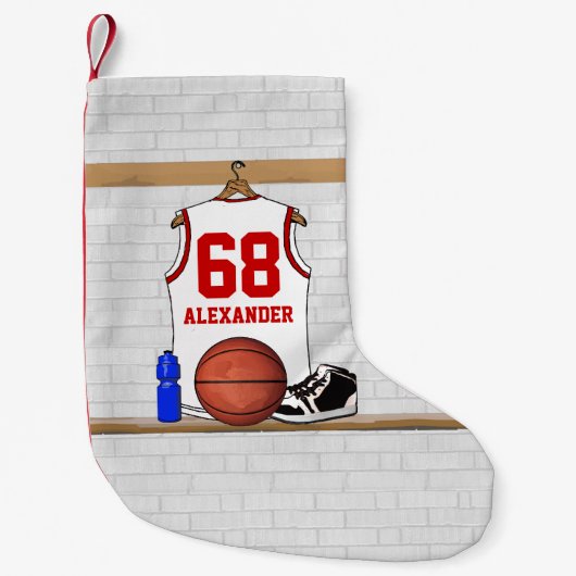 Speciaal basketbalshirt in de kleedkamer kleine kerstsok (Voorkant)