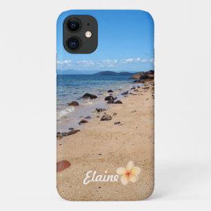 Speciaal Beach Frangipani iPhone 11 Hoesje