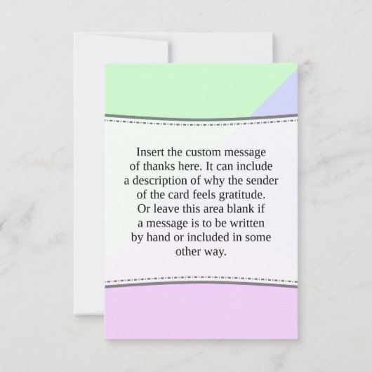 Speciaal "Bedankt voor het zijn daar!" Kaart (Achterkant)