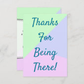 Speciaal "Bedankt voor het zijn daar!" Kaart (Voorkant / Achterkant)