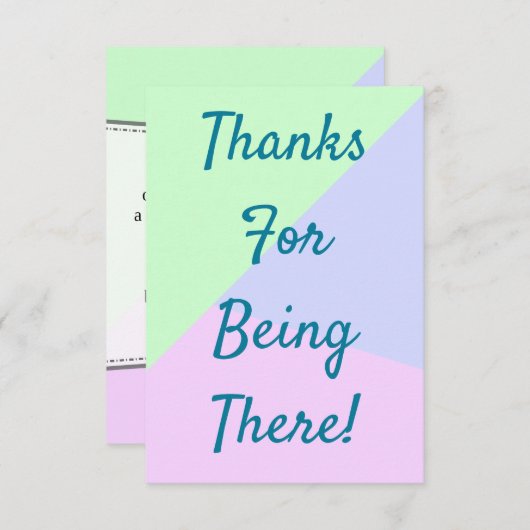 Speciaal "Bedankt voor het zijn daar!" Kaart (Voorkant / Achterkant)