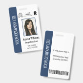 Speciaal bedrijfs verklaarde Blauwe identiteitskaa Badge (Voor- en achterkant)