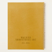 Speciaal bedrijfskritiseerd Gold Vegan Leather Planner (Achterkant)