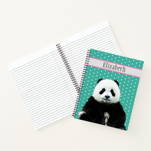 Speciaal Beer Cute Panda Kind dierbenaming Notitieboek (Binnen)