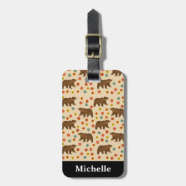 Speciaal Beer Floral Pattern Bagagelabel