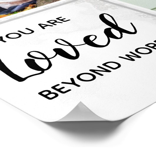 Speciaal begrafenismonument Unieke fotocollage Poster (Hoek)