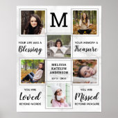 Speciaal begrafenismonument Unieke fotocollage Poster (Voorkant)