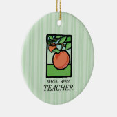 Speciaal behoeftendocent Dank u, Apple Keramisch Ornament (Rechts)