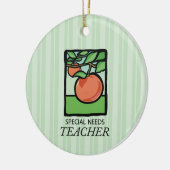 Speciaal behoeftendocent Dank u, Apple Keramisch Ornament (Links)