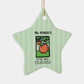 Speciaal behoeftendocent Dank u, Apple Keramisch Ornament (Rechts)