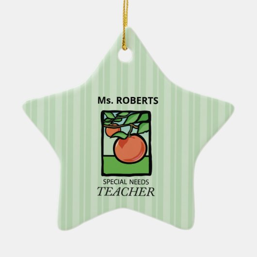 Speciaal behoeftendocent Dank u, Apple Keramisch Ornament (Voorkant)