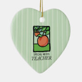 Speciaal behoeftendocent Dank u, Apple Keramisch Ornament (Rechts)