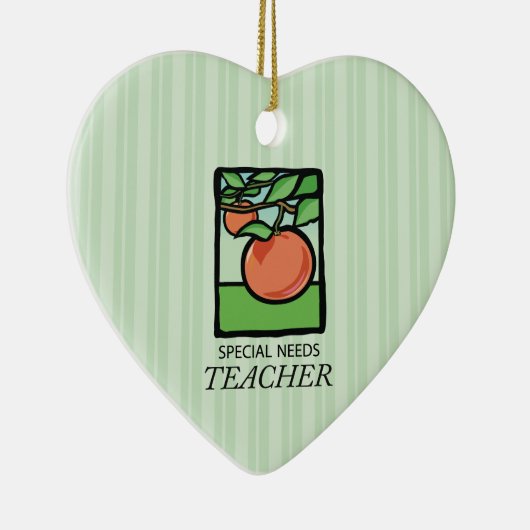 Speciaal behoeftendocent Dank u, Apple Keramisch Ornament (Rechts)