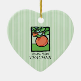 Speciaal behoeftendocent Dank u, Apple Keramisch Ornament